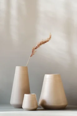 NJRD Lines vase 8 cm, Beige