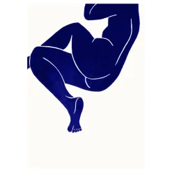 Paper Collective Linocut III poster, 50x70 cm Blue Hot