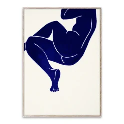 Paper Collective Linocut III poster, 50x70 cm Blue Hot