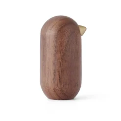 Normann Copenhagen Little Bird figure walnut, 5 cm Brown
