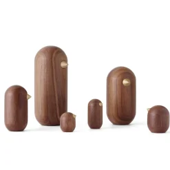 Normann Copenhagen Little Bird figure walnut, 13.5 cm Brown Clearance