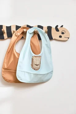 OYOY Lobo Lion bib 2 parts, Caramel-ice Blue BlueBeige Best