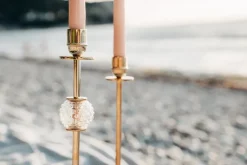 Hilke Collection Luce Del Sole candle sticks 35 cm, Solid brass Gold-coloured New