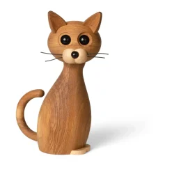 Spring Copenhagen Lucky cat decoration 42 cm, Oak-maple Beige Best