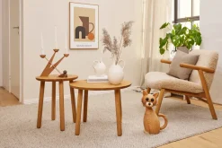 Spring Copenhagen Lucky cat decoration 42 cm, Oak-maple Beige Best