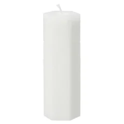 Scandi Essentials Luminous Spider web block candle, Ø6x15 cm White Discount