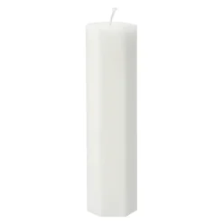 Scandi Essentials Luminous Spider web block candle, Ø6x20 cm White Hot