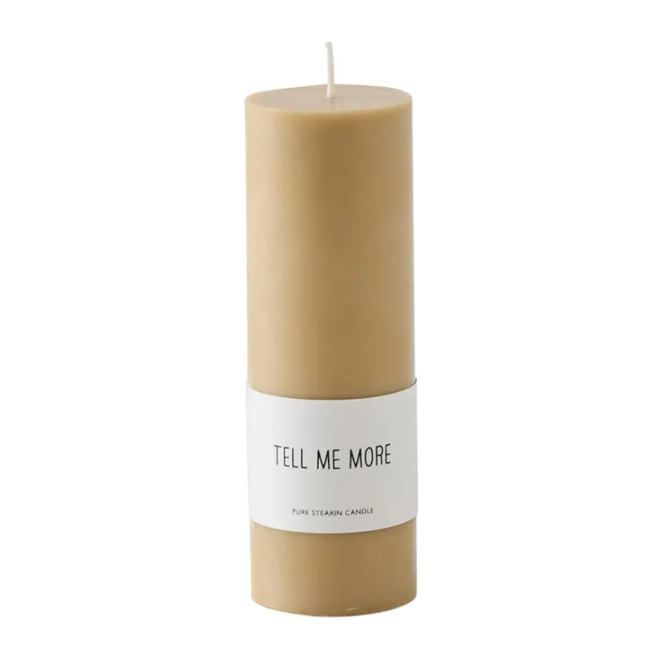 Tell Me More Luna scented candle, Honey, Ø5x15 cm Yellow Hot