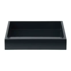 Mojoo Lux lacquered decorative tray 19x19x3,5 cm, Black Hot