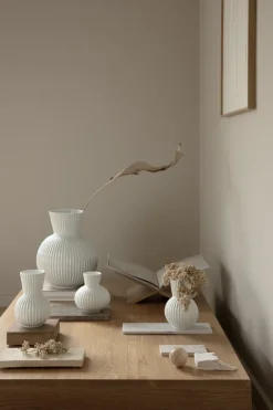 Lyngby Porcelæn Lyngby Tura vase , 14.5 cm White Hot