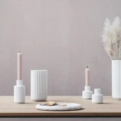 Lyngby Porcelæn Lyngby vase candle holder , 11 cm White Outlet