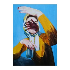 Paper Collective Madame E poster, 30x40 cm OrangeBlueBlack New