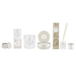 Voluspa Maison Blanc Mini Tin scented 25 hours, Suede Blanc BeigeGold-colouredWhite Online