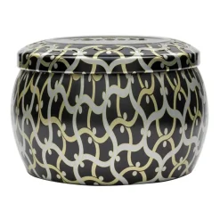 Voluspa Maison Noir Mini Tin scented 25 hours, Crisp Champagne Gold-colouredSilver-colouredBlack Outlet