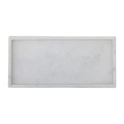 Bloomingville Majsa decorative tray 18x38 cm, marble White Clearance