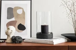 Villeroy & Boch Manufacture Rock Home Hurricane lantern L, Black Hot