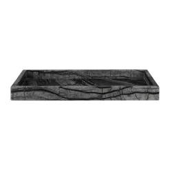 Mette Ditmer Marble decorative tray 16x31 cm, Black-Grey GreyBlack Outlet