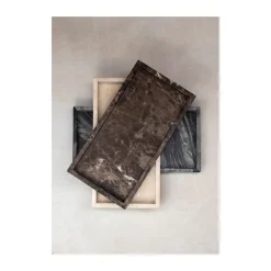 Mette Ditmer Marble decorative tray 16x31 cm, Black-Grey GreyBlack Outlet