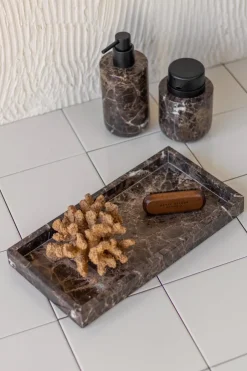 Mette Ditmer Marble decorative tray 16x31 cm, Brown New
