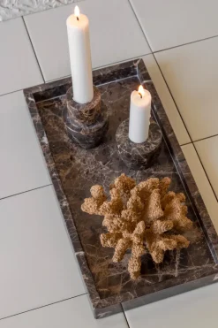 Mette Ditmer Marble decorative tray 16x31 cm, Brown New