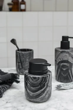 Mette Ditmer Marble soap dispenser 12.5 cm, Black-Grey BlackGrey