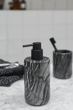 Mette Ditmer Marble soap dispenser 17.5 cm, Black-Grey BlackGrey Best