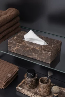 Mette Ditmer Marble tissue box 14x25.5 cm, Brown Online