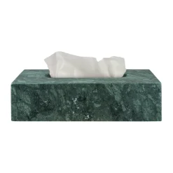 Mette Ditmer Marble tissue box 14x25.5 cm, Dark forest Green Hot