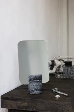 Mette Ditmer Marble vanity mirror, Black-grey, 30 cm BlackGrey Best