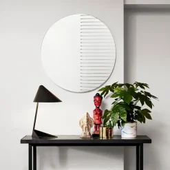 Warm Nordic Masquerade Round mirror, Clear Transparent Discount