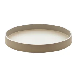 Mojoo Matte lacquered decorative tray Ø30x4 cm, Fawn Grey Outlet