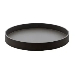 Mojoo Matte lacquered decorative tray Ø30x4 cm, Black Outlet