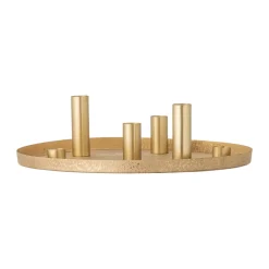 Bloomingville Maxime Advent candlestick Ø30 cm, Gold Gold-coloured Discount