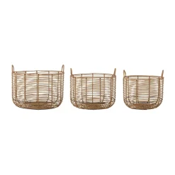 Bloomingville Mekkel storage box 3 pieces, Nature Brown