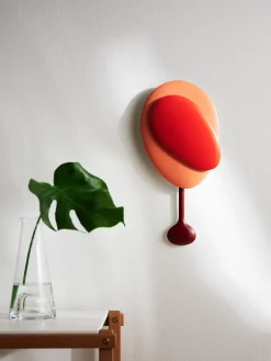 Design House Stockholm Mellow Clock wall clock, Red Hot