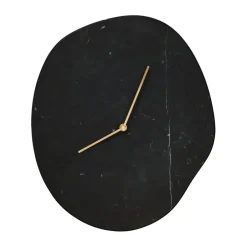 Ferm Living Melt wall clock 28x33 cm, marble Black New