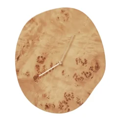 Ferm Living Melt wall clock 28x33 cm, Natural burl Beige Discount