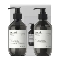 Meraki gift set hand soap with hand lotion, Silky Mist Grey