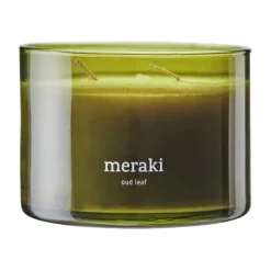 Meraki scented candle, 60 hours, Oud leaf Green Clearance