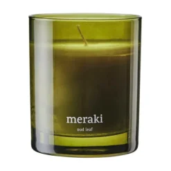 Meraki scented candle, 35 hours, Oud leaf Green