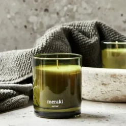 Meraki scented candle, 35 hours, Oud leaf Green