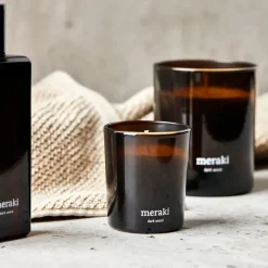 Meraki scented candles 12 hours 2-pack, Dark wood Brown