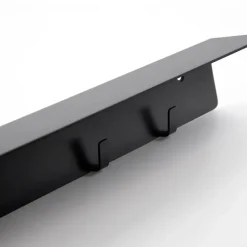Meraki shelf with bottle hanger and hook, Brushed finish Black Outlet