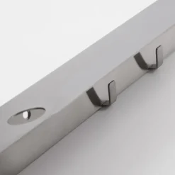 Meraki shelf with bottle hanger and hook, Brushed steel Silver-coloured Online