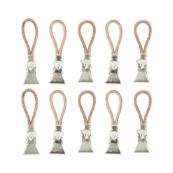 Meraki towel hanger, 10-pack BrownSilver-coloured Sale