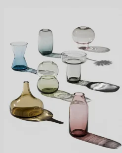 Orrefors Midsummer Mini Vases 7 pieces, Multi Transparent New