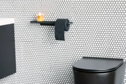 Brabantia MindSet Toilet paper holder with shelf, Mineral Infinite Grey