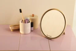 Design Letters Mirror Mirror table mirror Ø21 cm, Beige Best