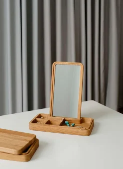 Spring Copenhagen Mirror with jewellery box 32 cm, Oak Brown Discount