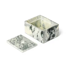Ferm Living Mist storage box 7,5x10 cm, Emerald-off white Grey New